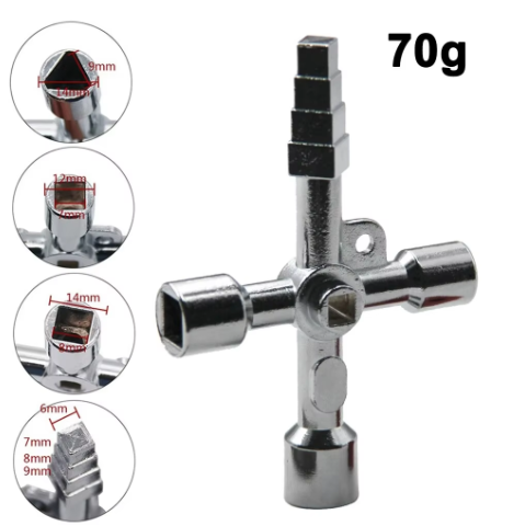 Lot de 2 Clés croix multifonctionnel pour coffret de commande