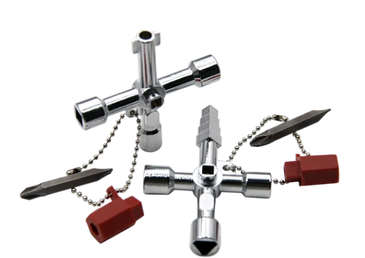 Lot de 2 Clés croix multifonctionnel pour coffret de commande