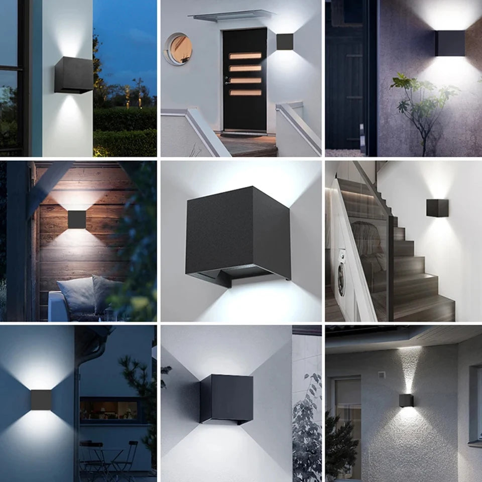 Applique cube ip65 up down 6w
