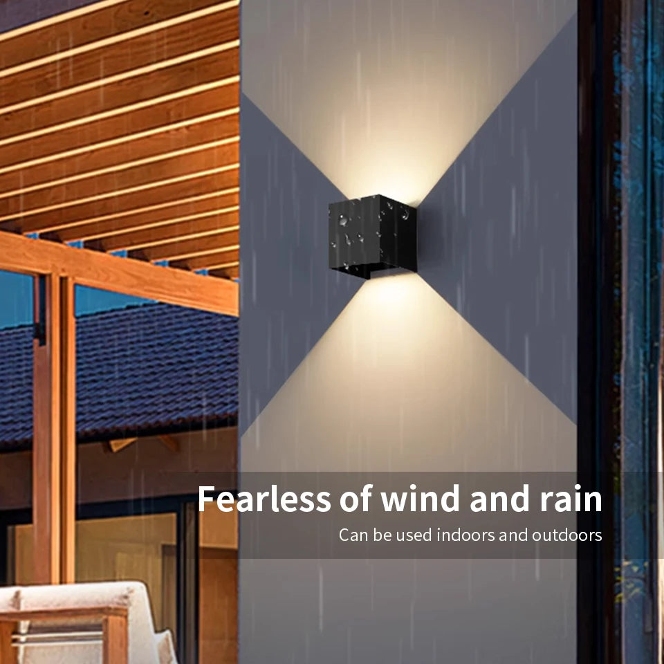 Applique cube ip65 up down 6w