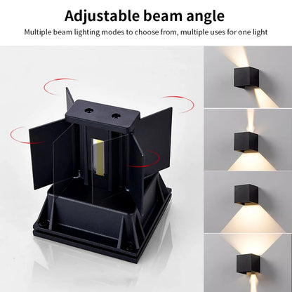 Applique cube ip65 up down 6w