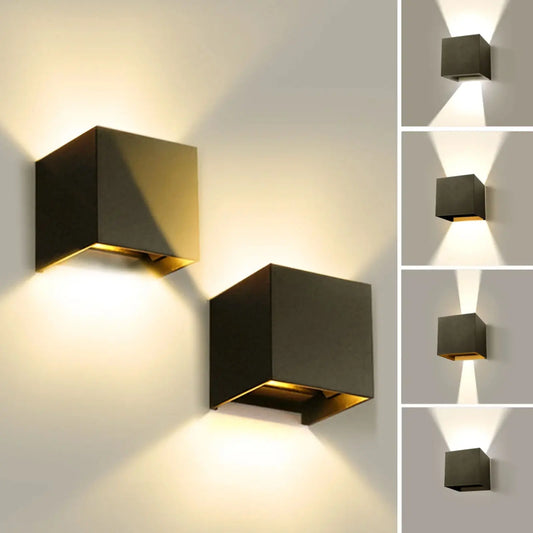 Applique cube ip65 up down 6w